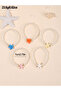 Pack of 5 - Multi-Color Starfish and Pearl Beaded Bracelets - 4