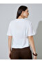 White Solid Side Waist Drawstring Casual Knit Top - 4