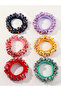 Set of 6 - Ruffle Flower Hair Ties - 2