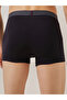 Black Color Block Logo Print Trunk Underwear - 6