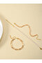 Pack of 3 - Gold Tone and Pearls Embellished Chain Bracelets - 3