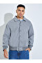Grey Textured Button-Up Jacket - 4