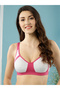 Grey and Pink Non-Padded Non-Wired Full Coverage T-Shirt Bra