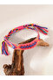 Multi-Color Woven Friendship Bracelet with Tassel Details - 3