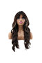 Daalı Long Perçemli Fiber Sen Wig / Caramel Shiny Dark Brown