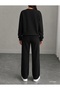 New York Printed Women's Cropped Crewneck Bottom/Top Sweat Suit - 2