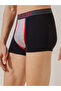 Black Color Block Logo Print Trunk Underwear - 5