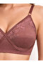 Purple Embroidered Non-Padded Non-Wired Full-Figure Bra - 5