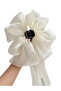 Dot Pattern Bow Claw Clip - 3