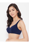 Blue Non-Padded Non-Wired Full Coverage Bra - 2