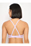 Purple Padded Non-Wired Full Coverage Self-Striped Multiway Bra - 5