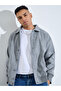 Grey Textured Button-Up Jacket - 3