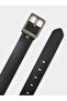 Black Solid Belt with Buckle - 3