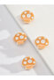 Pack of 4 - Orange Mushroom Hair Clips - 4