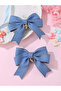 Set of 2 - Heart Decor Bow Hair Clips - 3