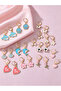 Set of 12 - Dolphin and Heart Design Dangle Earrings - 4