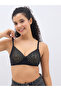 Black Padded Non-Wired Lace Full Coverage Multiway Bra