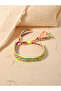 Multi-Color Woven Friendship Bracelet with Tassel Details - 4