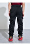 Boys Solid Joggers with Rib Cuff and Cargo Pockets - 4