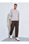 Brown Solid Elasticated Hem Relaxed Fit Joggers - 2