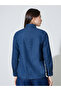 Dark Blue Relaxed Fit Cotton Denim Shirt with Pockets - 6