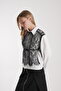 Women's Lace Vest with Tie Detail - 2