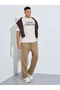 Men Khaki Open Hem Relaxed Fit Joggers - 2