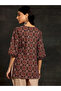 Black Printed Cotton Straight Kurti - 8