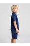 Boys Navy Blue Polo T-Shirt and Shorts Set - 2