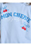 Girls Blue Graphic Print Oversized Sweatshirt - 3