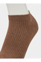 Pack of 3 - Multi-Color Solid Ribbed Ankle Socks - 3