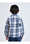Boys Blue Check Collared Long Sleeve Shirt - 5