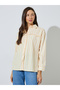 Yellow Striped Ruffle Detail Casual Shirt - 3