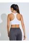 White Seamless Racerback Sports Bra - 5