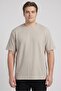 Men Crew Neck Short Sleeve Textured T-Shirt, Light Grey