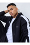 Black Embroidered Zip-Up Hoodie