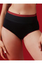 Black High Waist Cotton Blend Tummy Tucker Hipster - 2