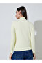 Off White Solid High Neck Ribbed Jumper - 5