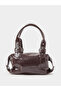 Brown Studded Barrel Shoulder Bag - 4