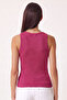 2-Piece Ribbed Thick Strap Knitted Undershirt Set Lhj0002 Dark Pink Tiles - 7