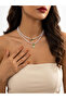 Set of 2 - Faux Pearl Floral Pendant Necklace