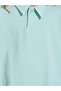 Teen Girls Green Collared Oversized Sweatshirt - 3