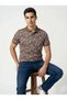 Brown Printed Polo - 5