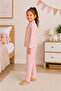 100% Cotton Girls' Buttoned Pajama Set - Long Sleeve - 3
