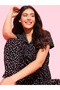 Black All Over Floral Print Shirt and Pants Pyjama Set - 8
