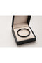 Auremont Double Leather Men's Bracelet Silver Color Minimal Design with Clip - 2