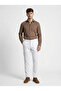White Solid Trousers