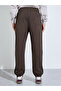 Brown Solid Elasticated Hem Relaxed Fit Joggers - 4