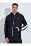 Black Embroidered Zip-Up Hoodie - 3