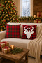 Red Plaid Christmas Concept 2 Pieces (Double Sided)